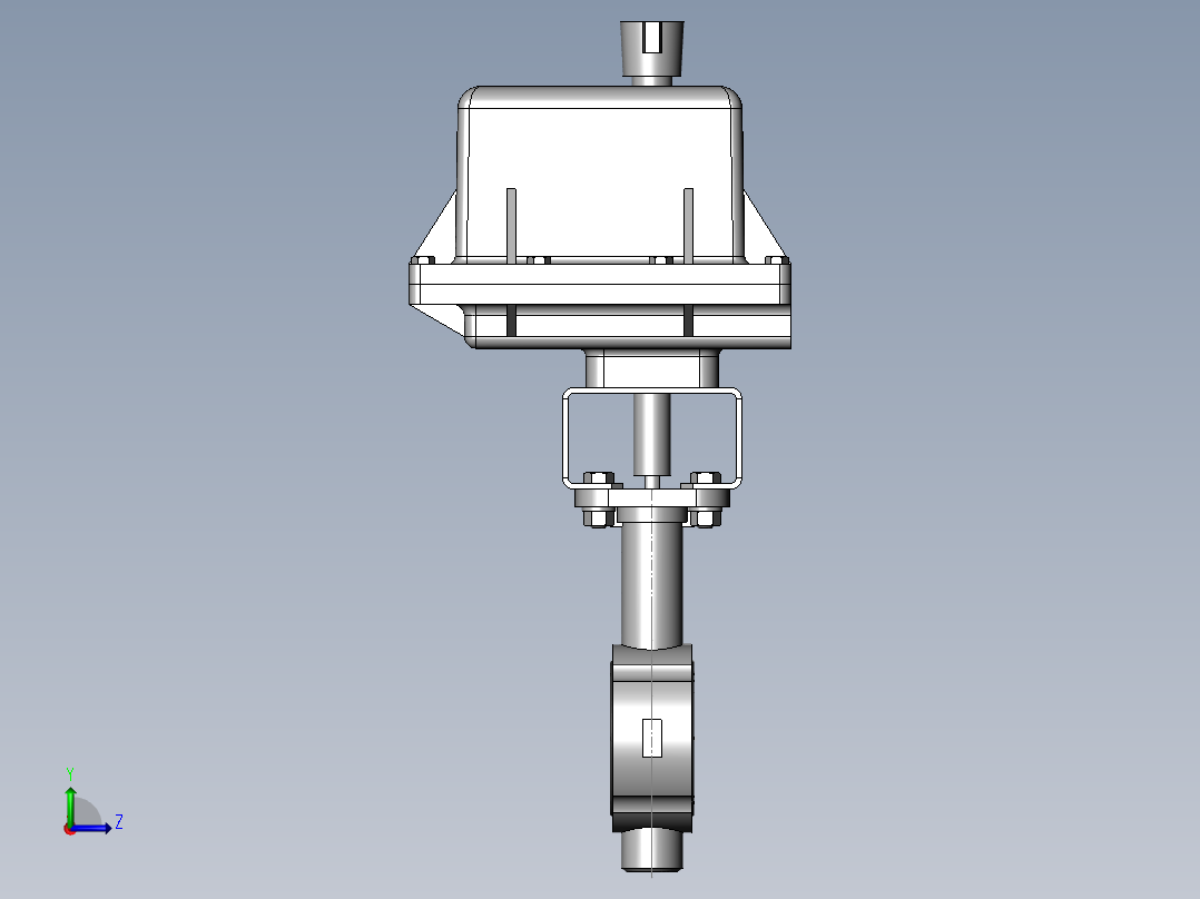 PVC管件-2in BF-Elec-Valve左视图