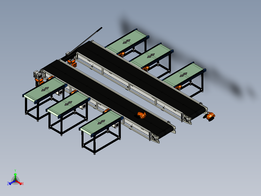 用于鸡肉切割的带式<span style='color: red'>输送机</span>3D图纸