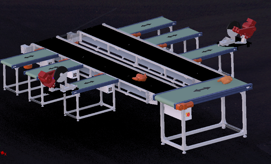 用于鸡肉切割的带式输送机3D图纸