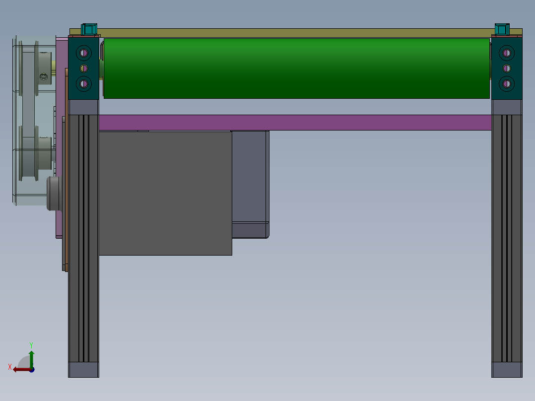 小型传送带输送机(参数可编辑，可用生产）==410048==25后视图