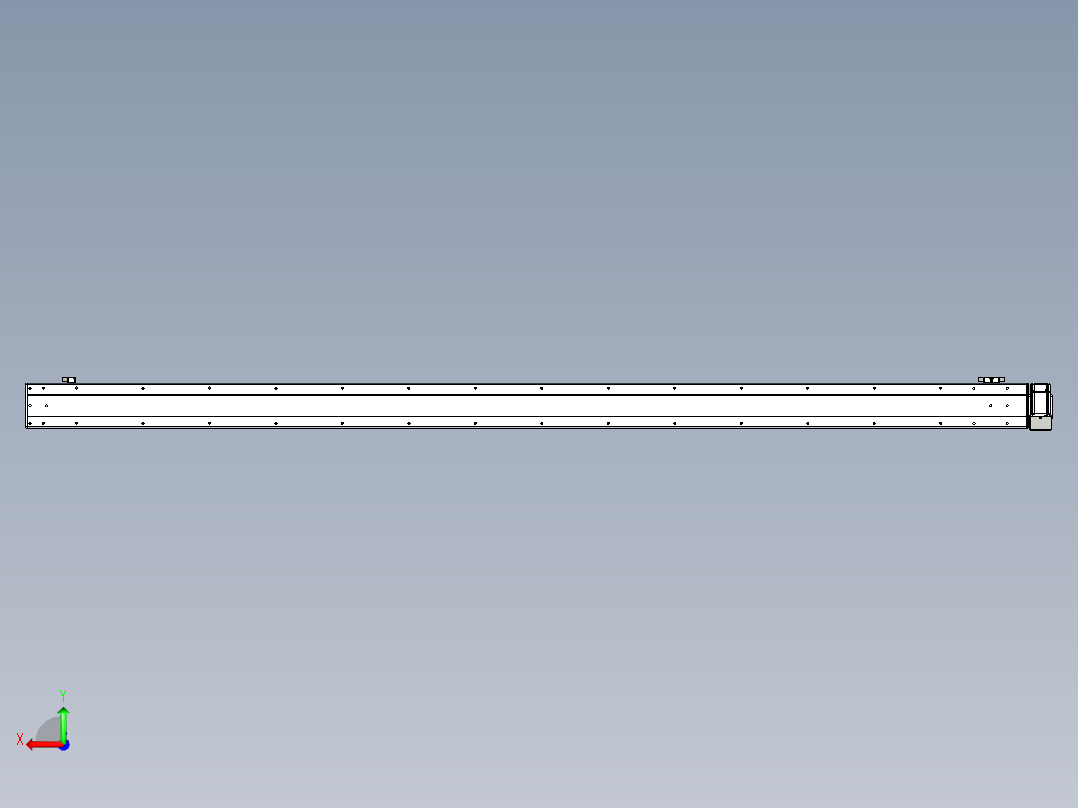 同步带滑台-半封闭B13H-L45-S2750-LD-P40-D3后视图