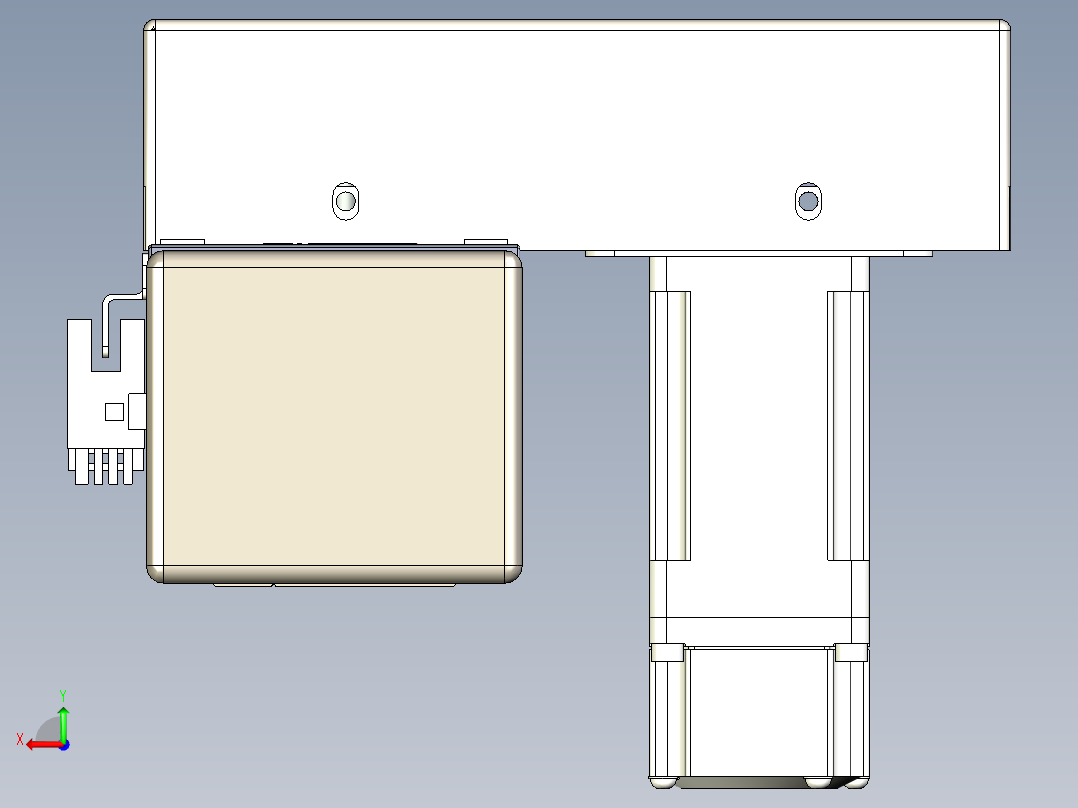 同步带全封闭直线模组TPA-HCB-65S-90-L350-ML-Y-P10-N3后视图