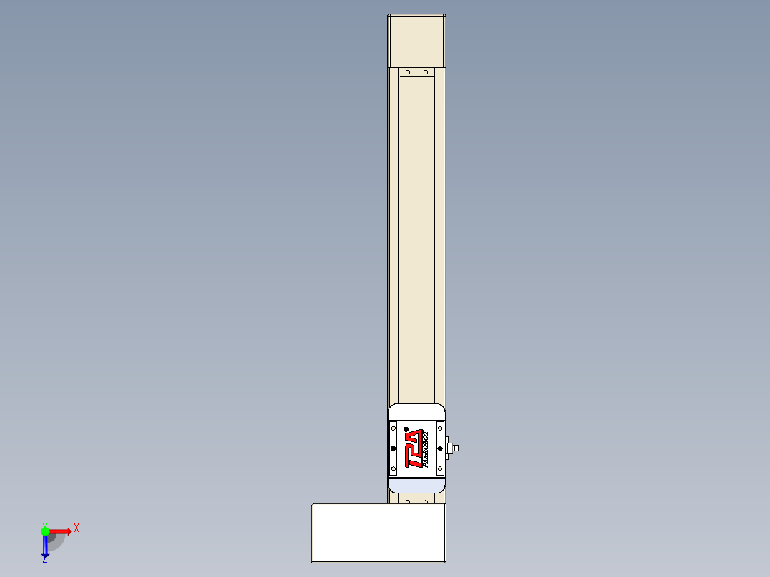 同步带全封闭直线模组TPA-HCB-65S-90-L350-ML-Y-P10-N3俯视图