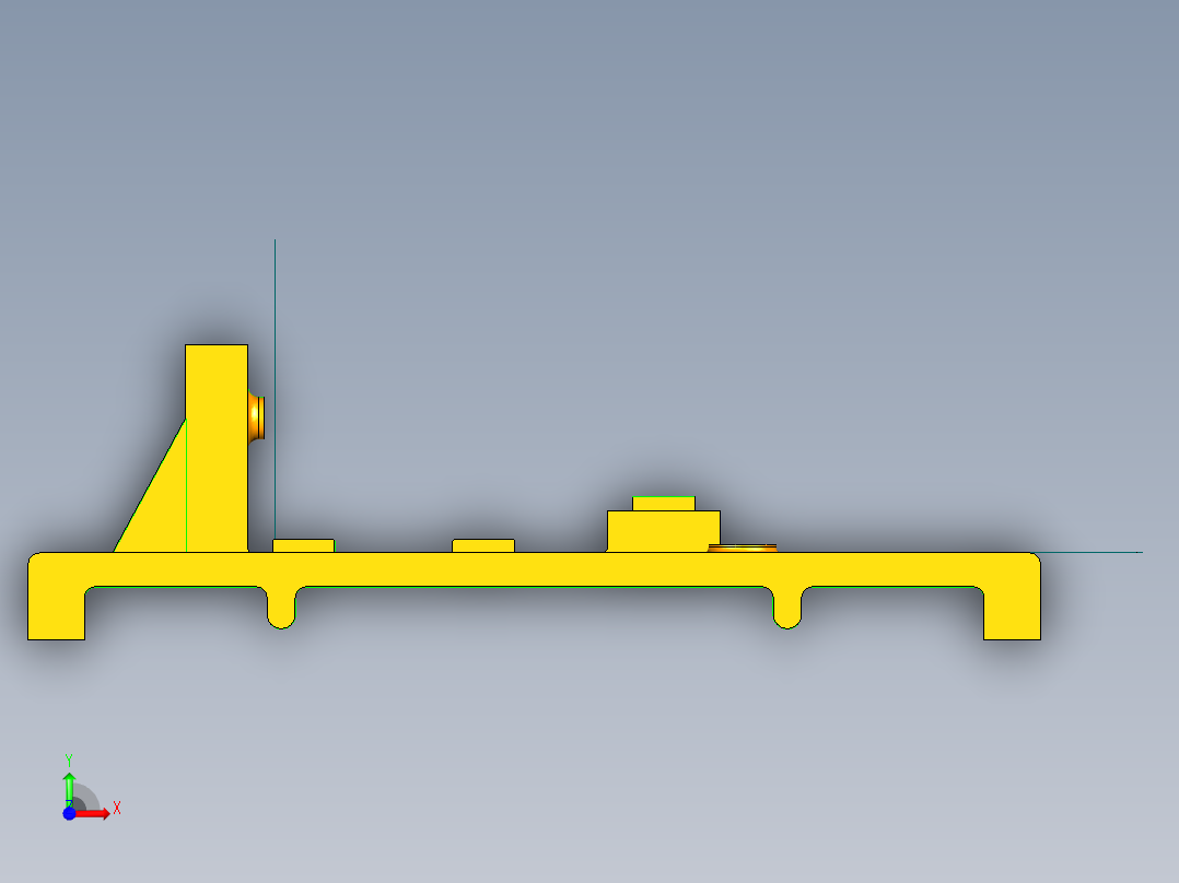 831001后托架加工工艺及镗三杠孔夹具设计【含三维UG】前视图