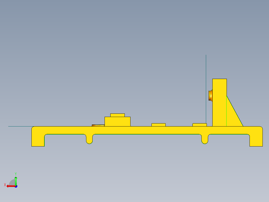 831001后托架加工工艺及镗三杠孔夹具设计【含三维UG】后视图
