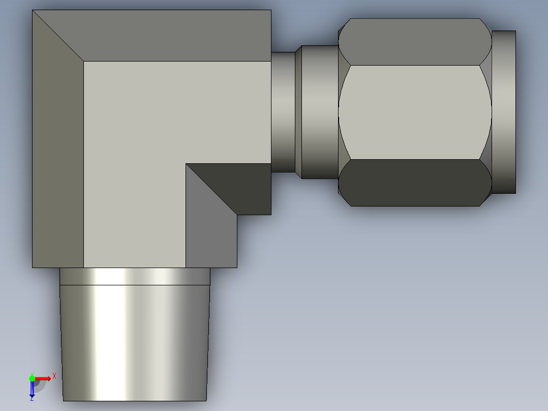 卡套式工业通用硬管接头6-6_cbu-s俯视图