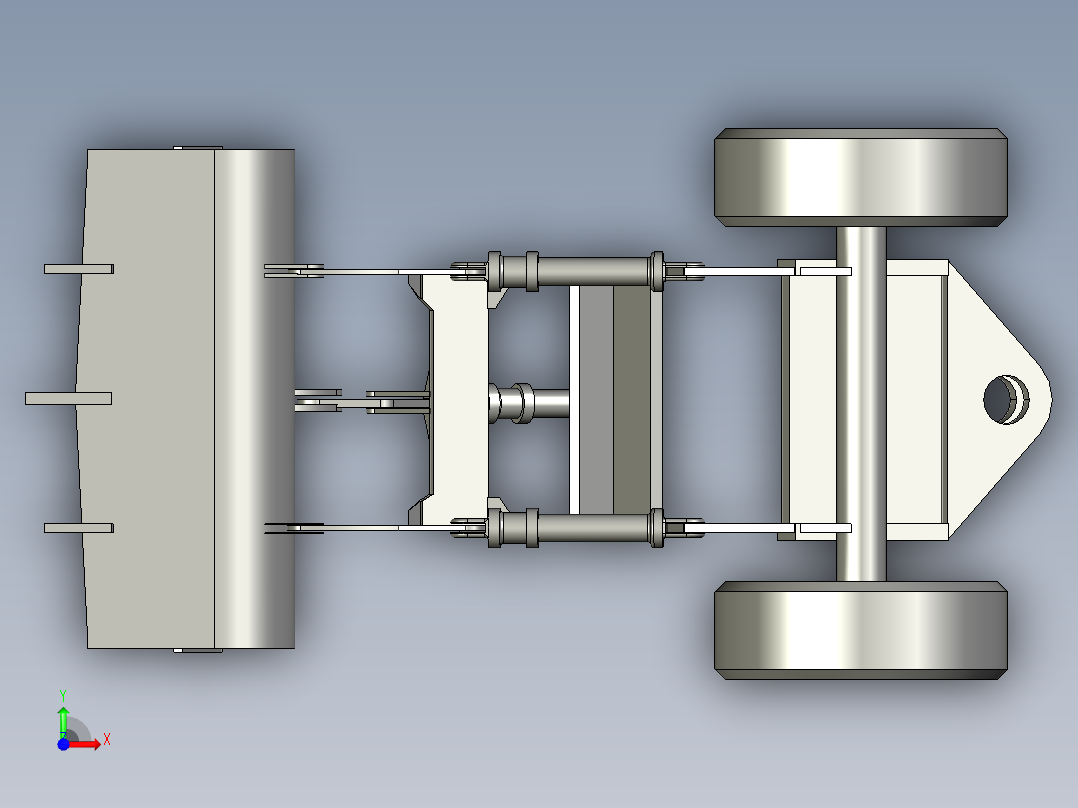 P128-装载机CAD图及三维PROE建模前视图