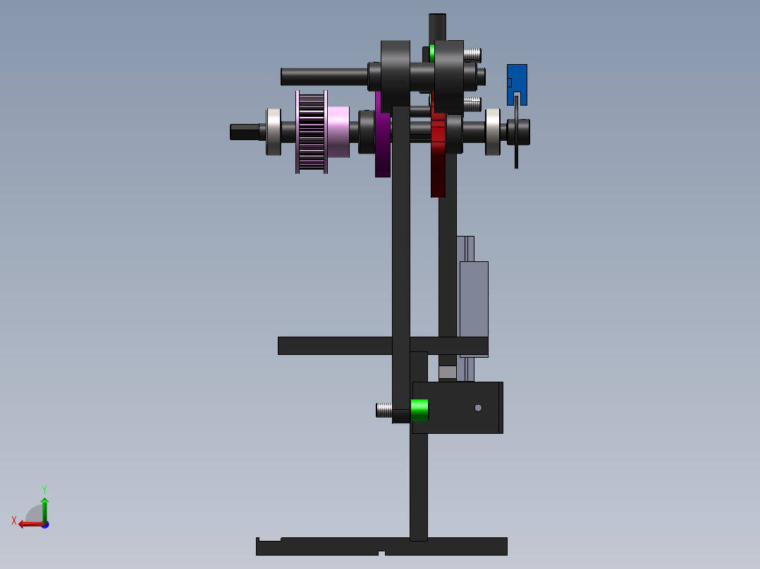 A28 凸轮机械手图纸后视图