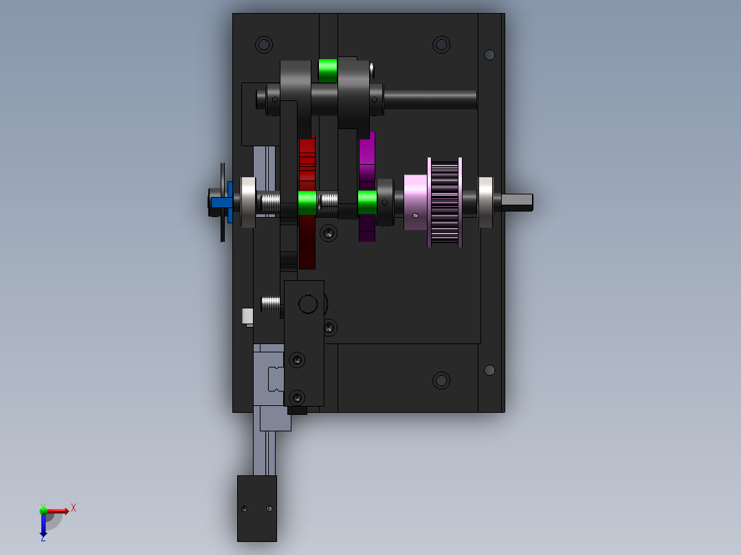 A28 凸轮机械手图纸俯视图