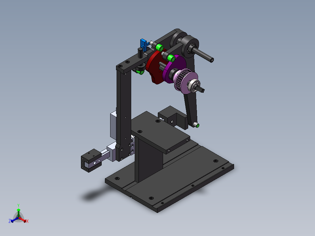 A28 凸轮机械手图纸正等轴测图