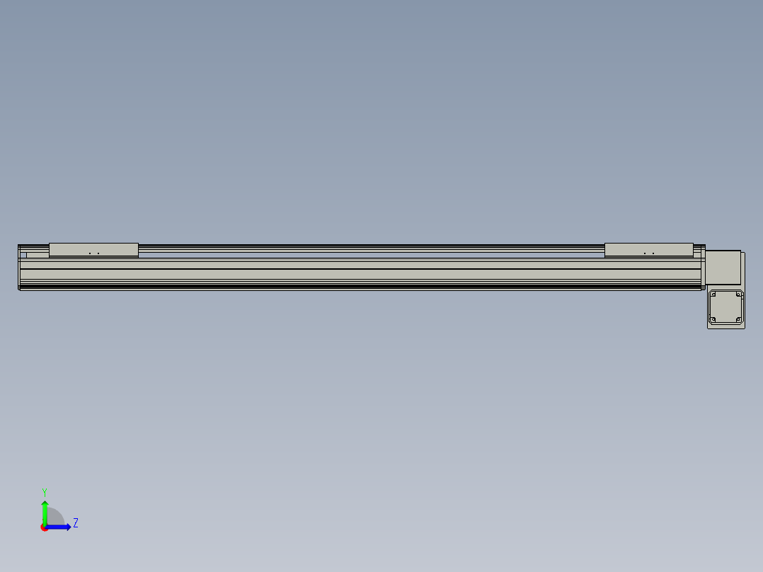 直线模组LHB21-L40-S1400-RD设计图纸左视图