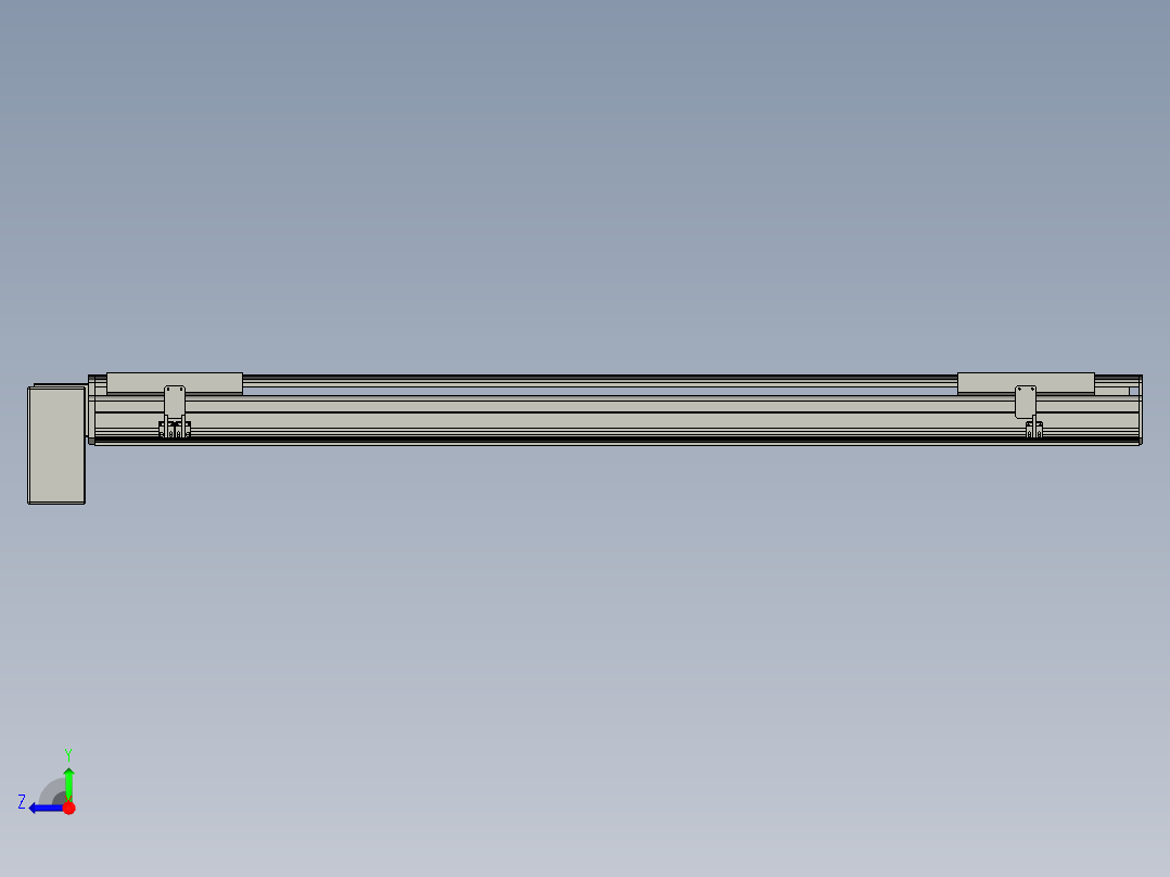 直线模组LHB21-L40-S1400-RD设计图纸右视图