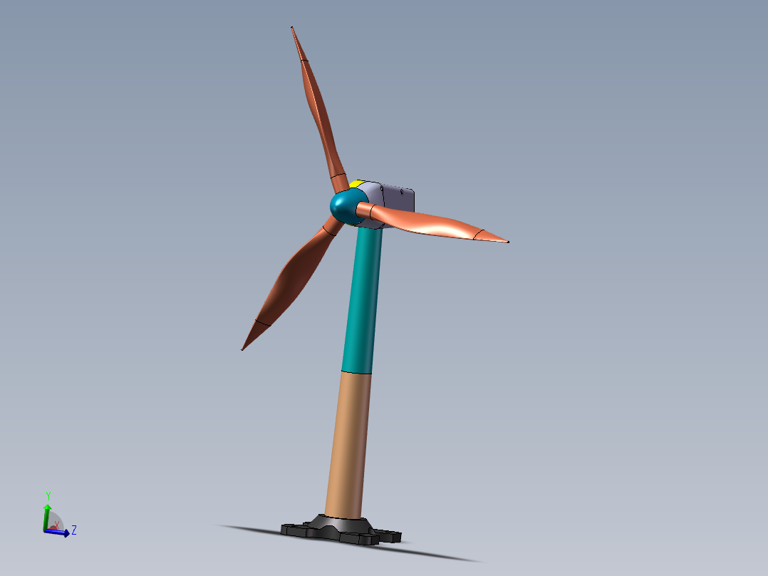 风力发电机设计建模