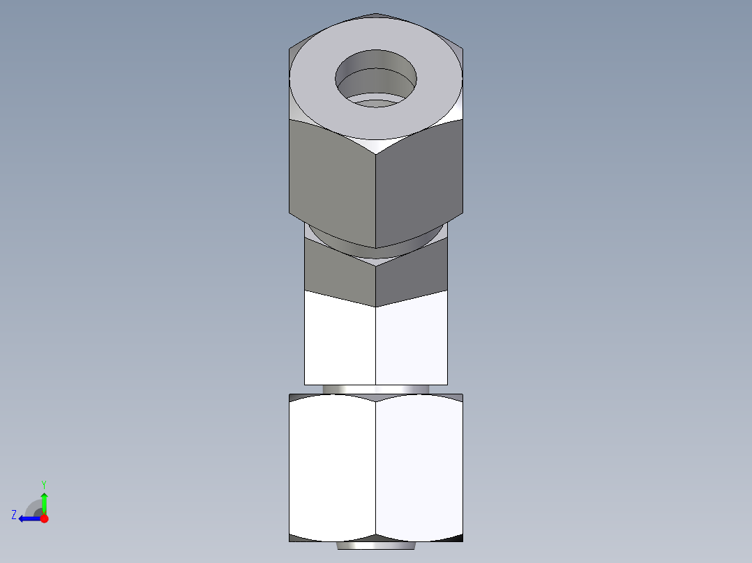 卡套式工业通用硬管接头EO_Swivel_nut_45_deg_elbow_EV08ZL71右视图