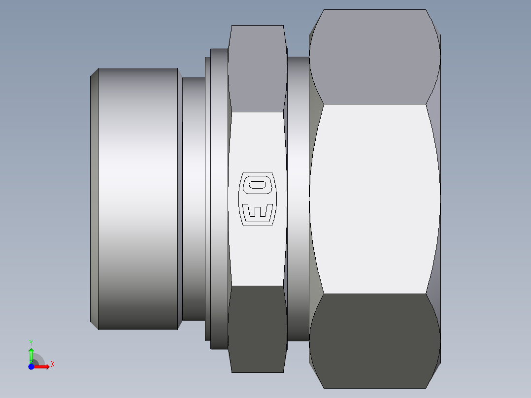 卡套式工业通用硬管接头EO_Male_Stud_connector_GE42LRED71前视图