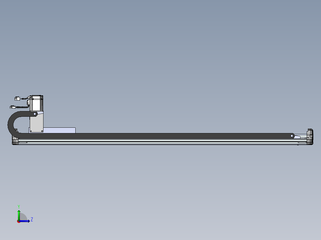 MTM齿轮齿条型MTM14-BC-400W左视图