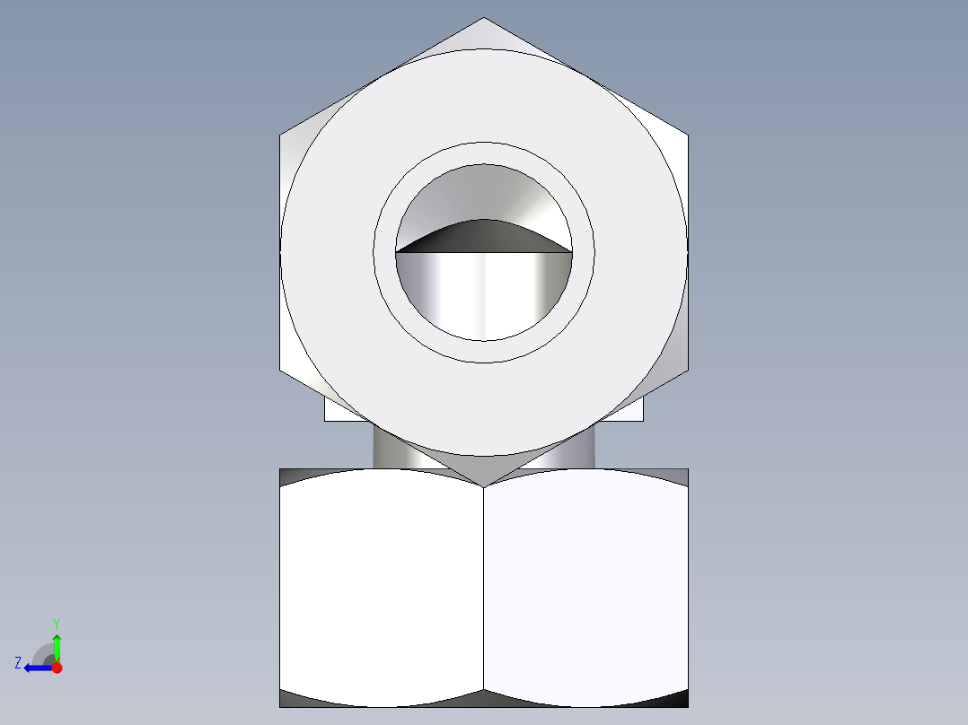 卡套式工业通用硬管接头EO_Standpipe_elbow_EVW25S71右视图