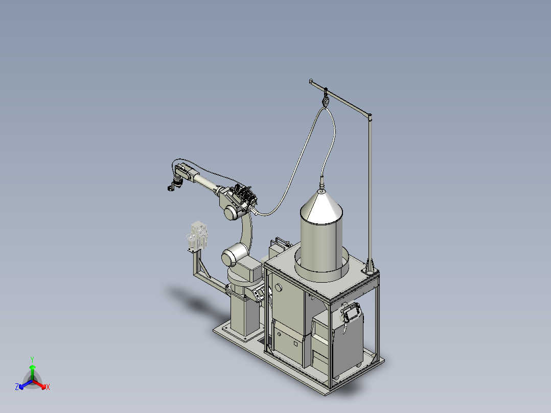 <span style='color: red'>机器人</span>焊接工作站三维模型