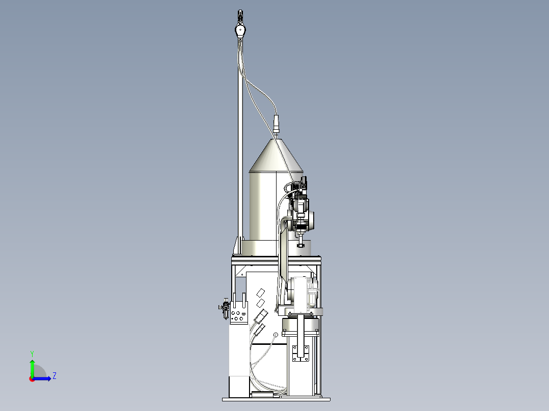 机器人焊接工作站三维模型左视图