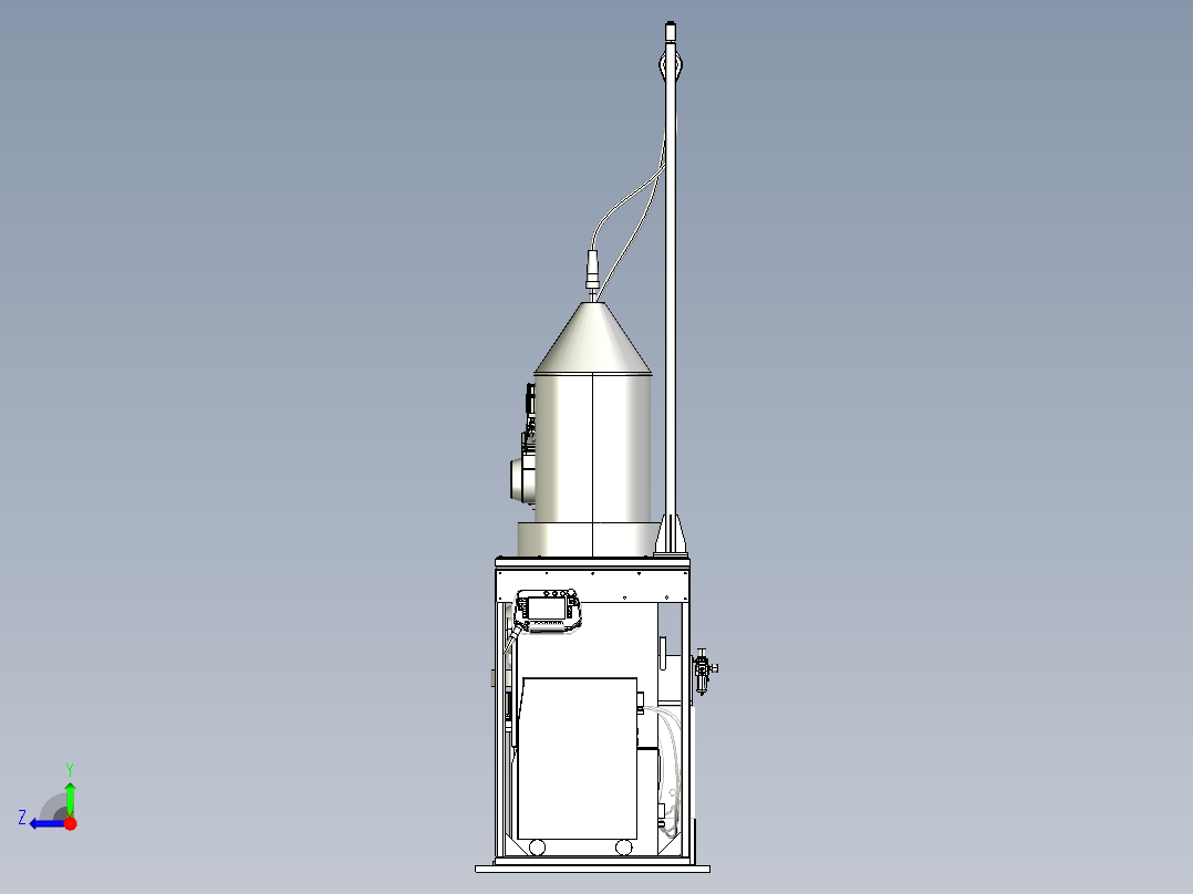 机器人焊接工作站三维模型右视图