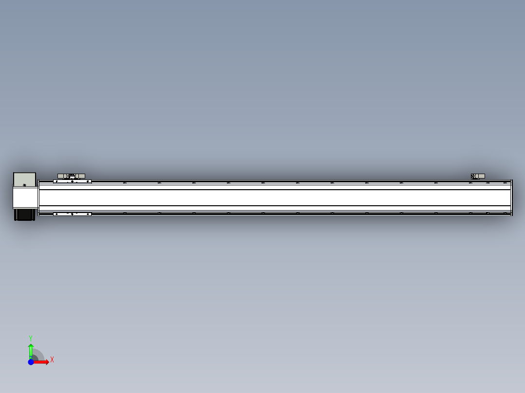 同步带滑台-半封闭B10H-L45-S1150-RD-P40-D3前视图
