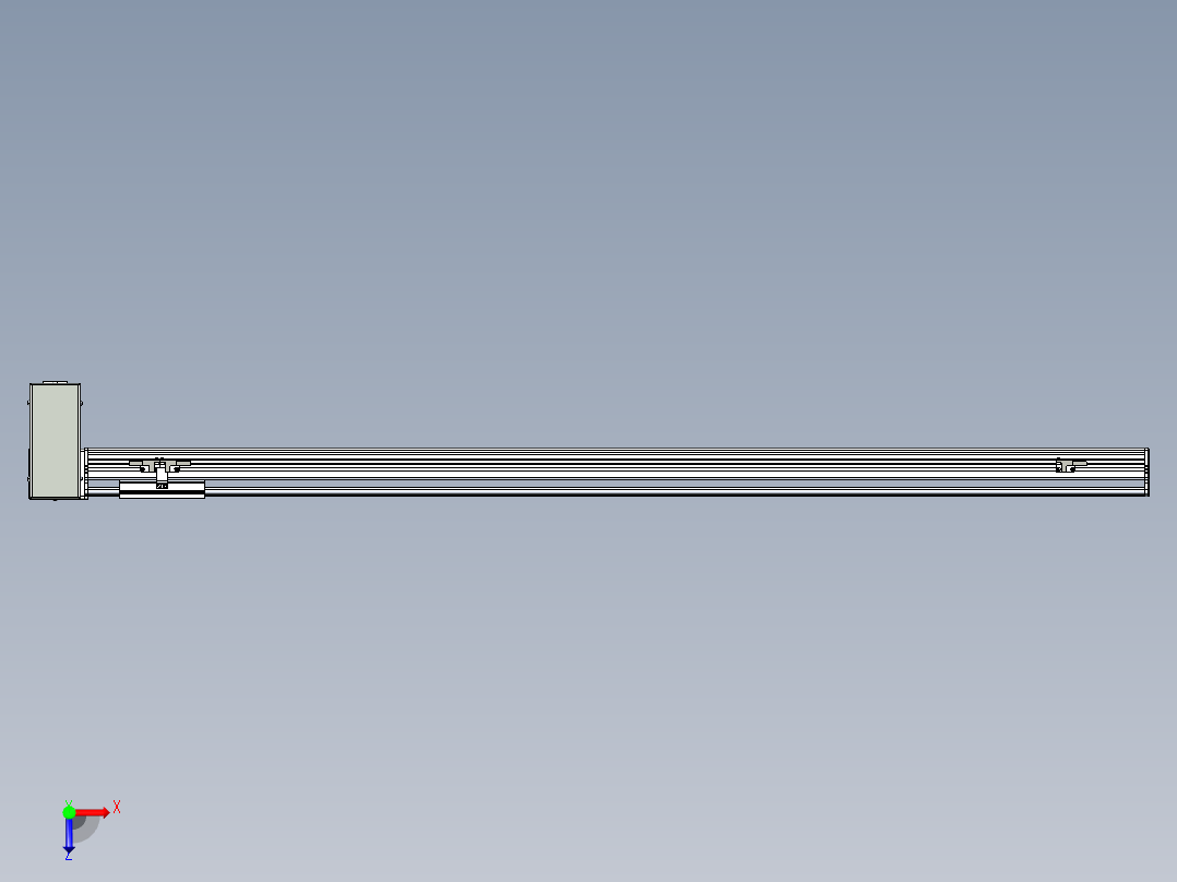 同步带滑台-半封闭B10H-L45-S1150-RD-P40-D3俯视图