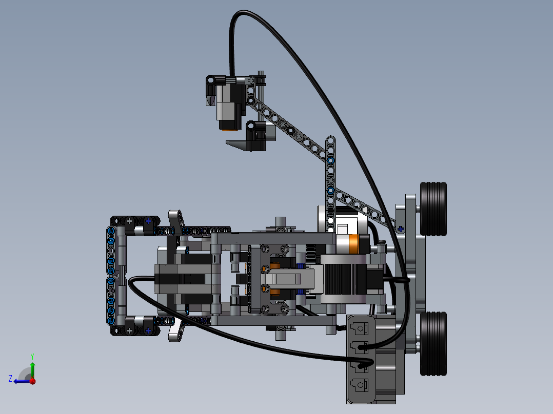 乐高魔方机器人右视图