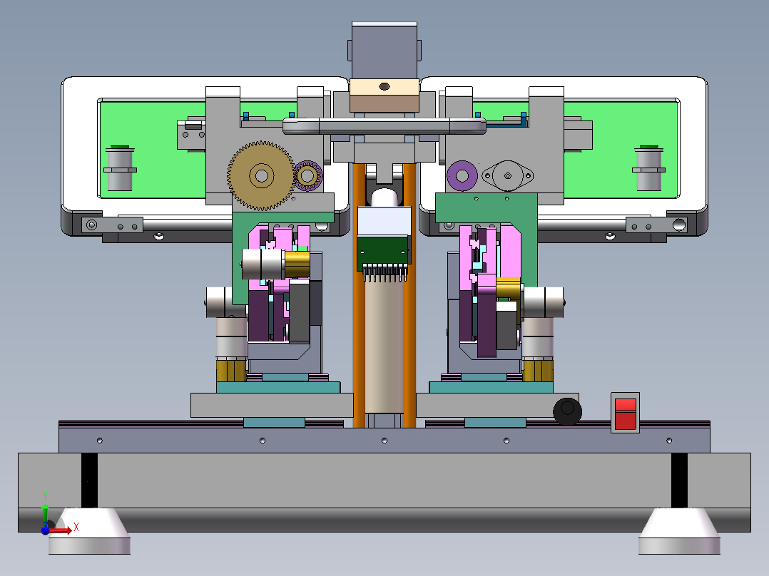 杠杆原理自动对芯焊接sw21可编辑前视图