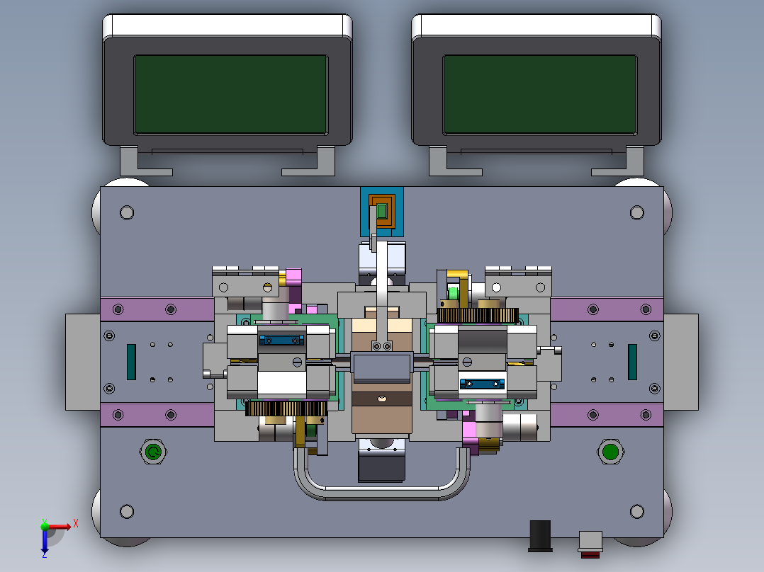 杠杆原理自动对芯焊接sw21可编辑俯视图