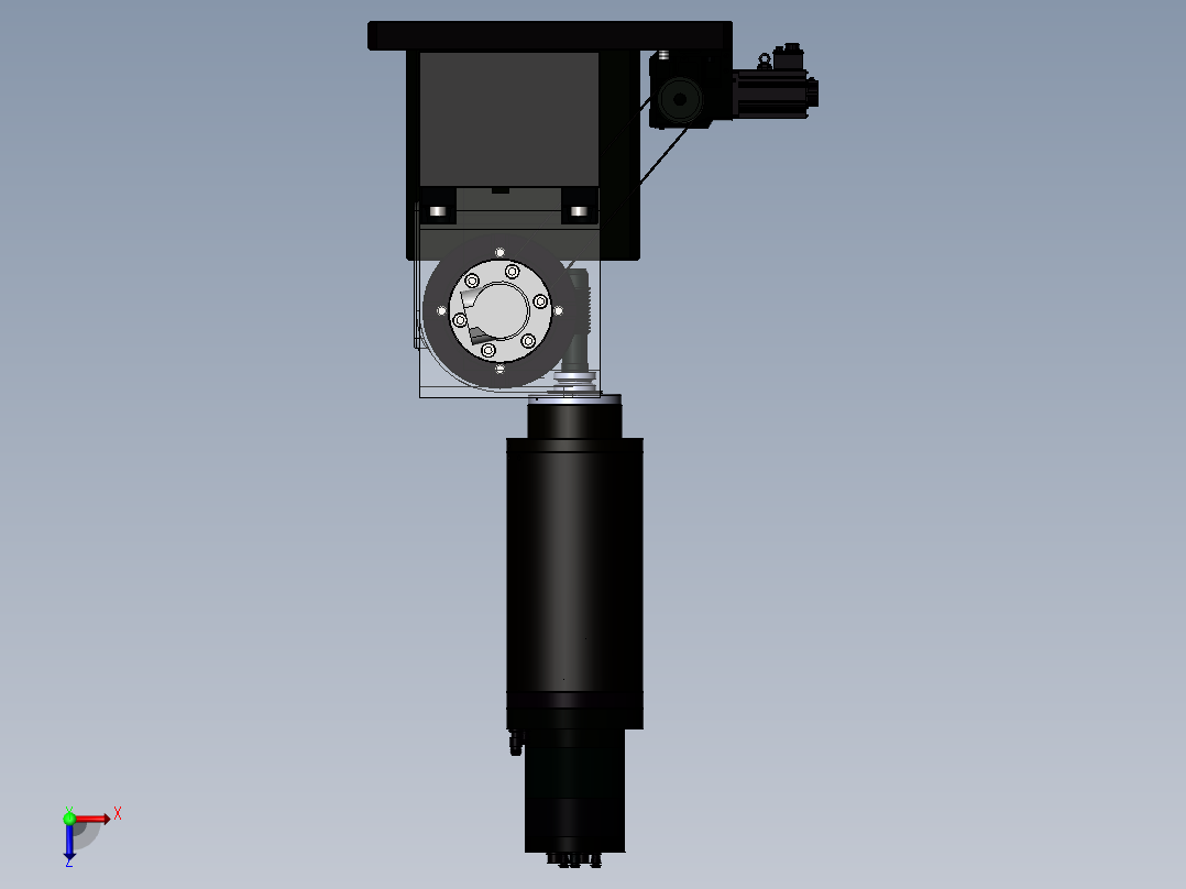 齿轮径向轴向加工带钻孔机床(sw21可编辑+cad)俯视图