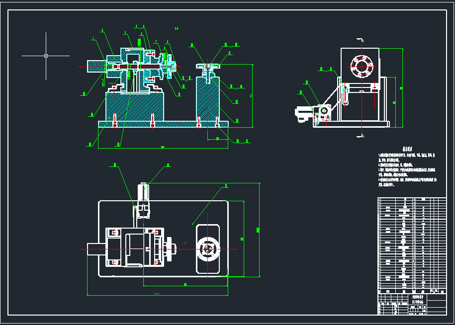 齿轮径向轴向加工带钻孔机床(sw21可编辑+cad)