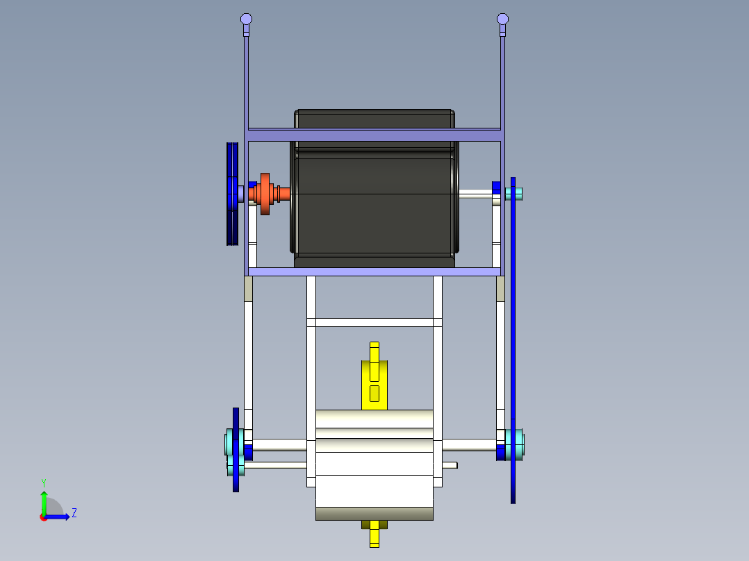 玉米播种机（cero6.0+cad+说明书）左视图