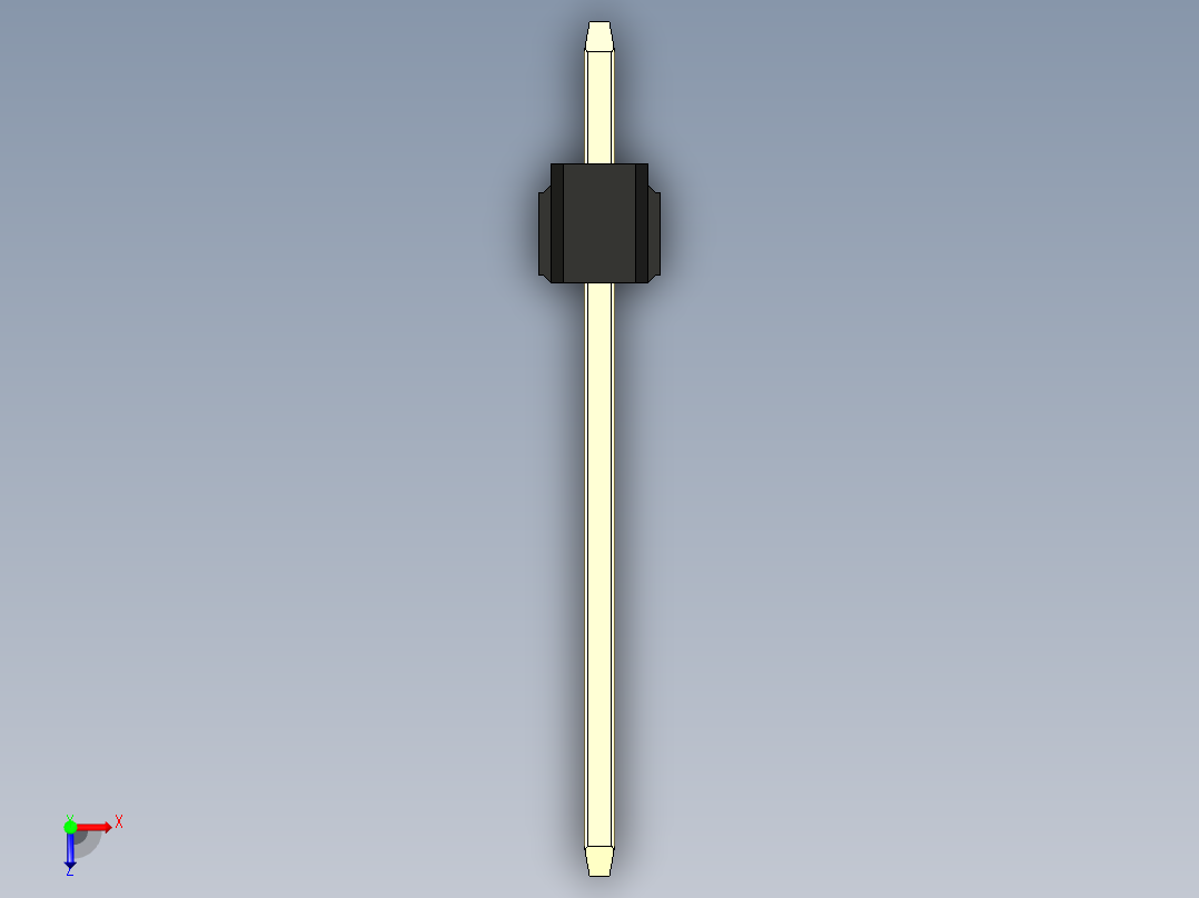 彩色公头100mil（2.54mm）系列-DS1021_black_1x01p_100mil_Type5_rev1.0俯视图