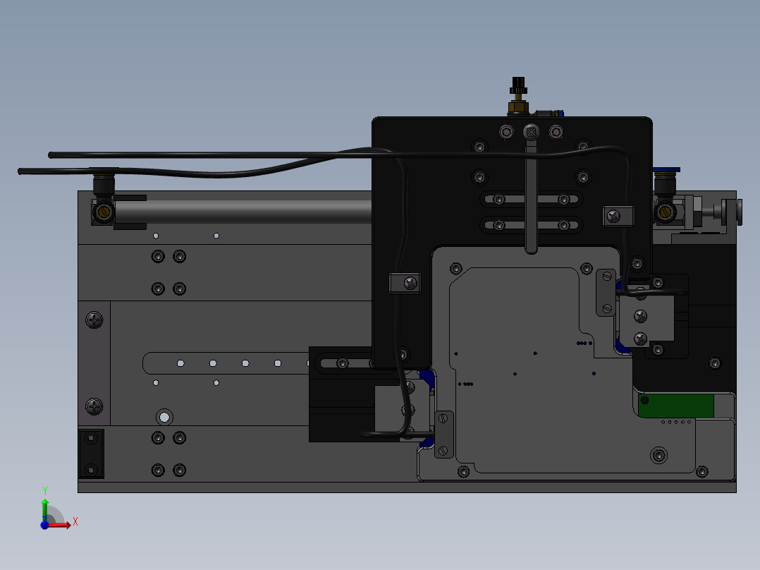 PCB测试夹具设计前视图
