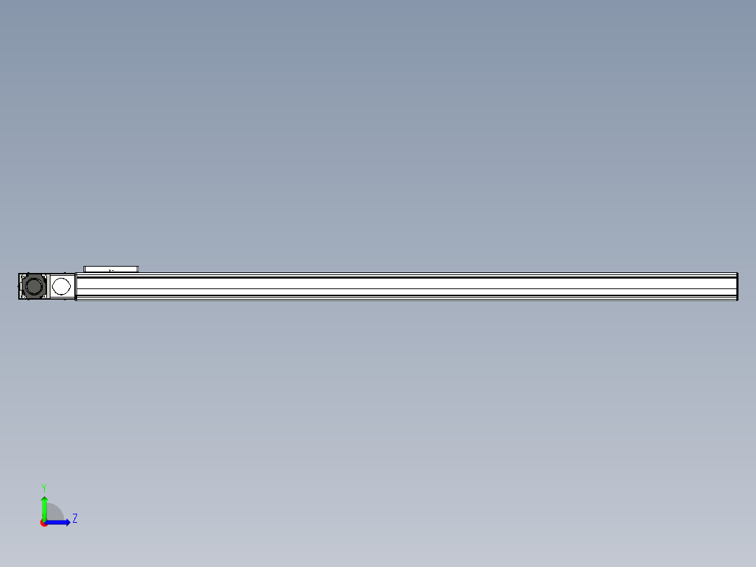 同步带滑台-全密封BC17H-L100-C-S1900-R-P75-D3左视图