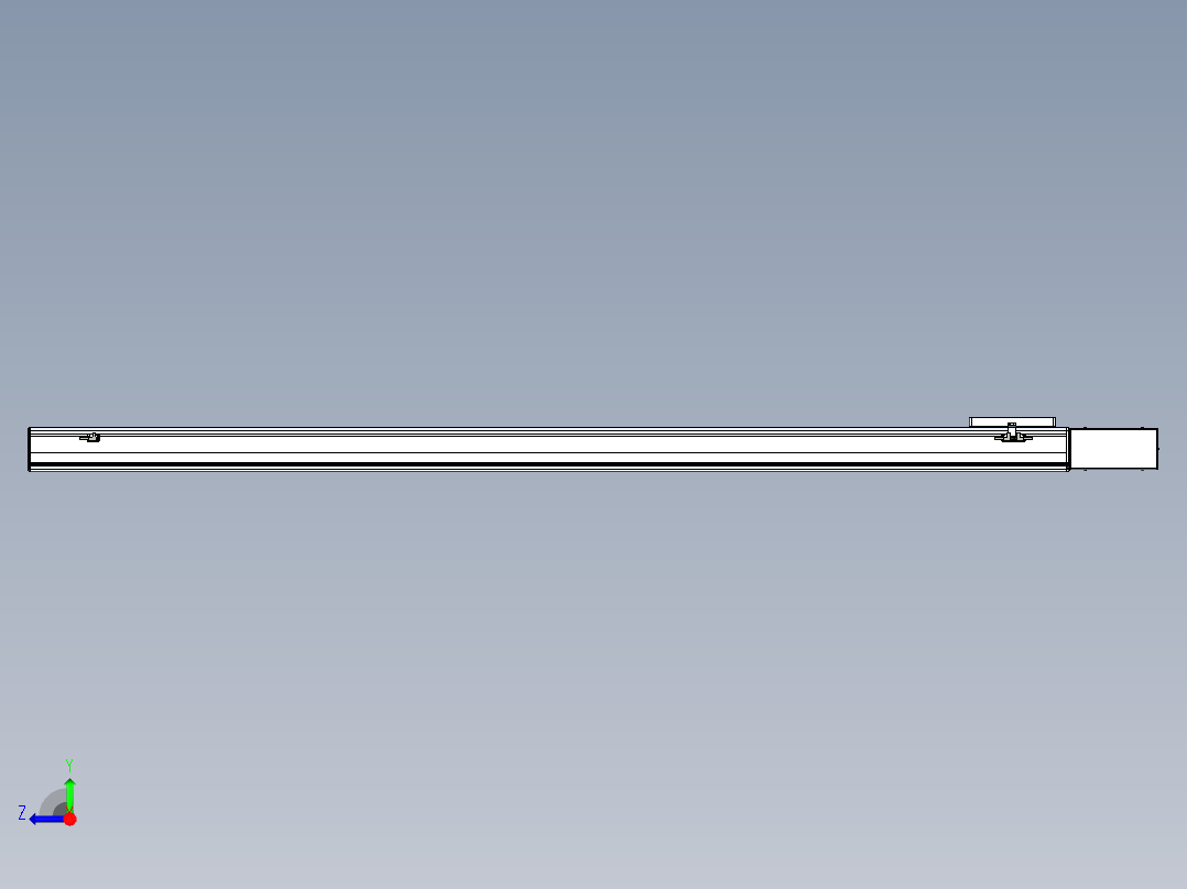 同步带滑台-全密封BC17H-L100-C-S1900-R-P75-D3右视图