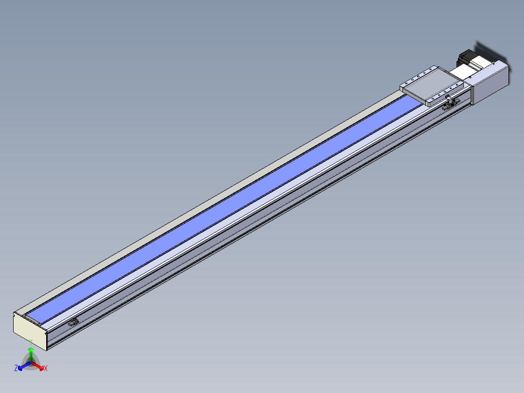 同步带滑台-全密封BC17H-L100-C-S1900-R-P75-D3正等轴测图