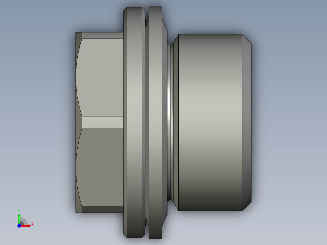 软管与硬管连接用工业通用接头0220_17_00前视图
