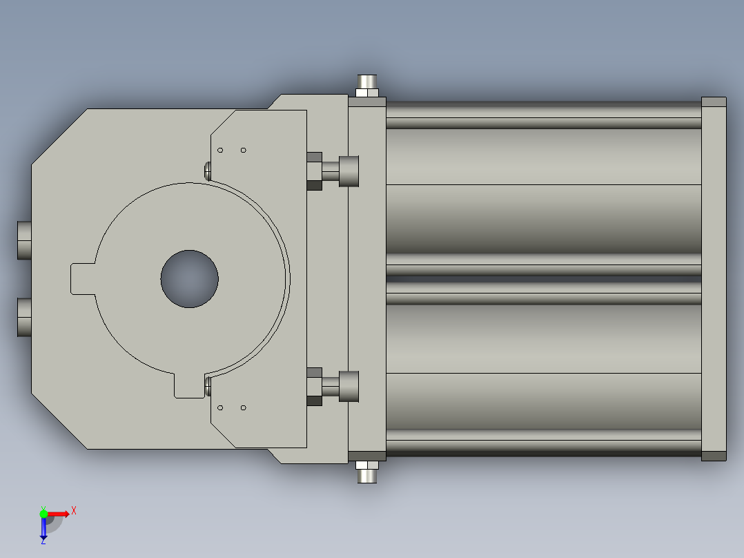 旋转气爪PRC80H-90俯视图