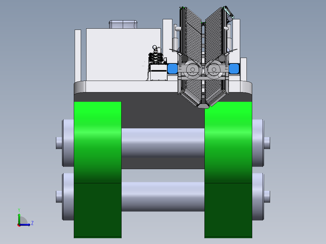 白菜采收机三维+CAD图纸左视图