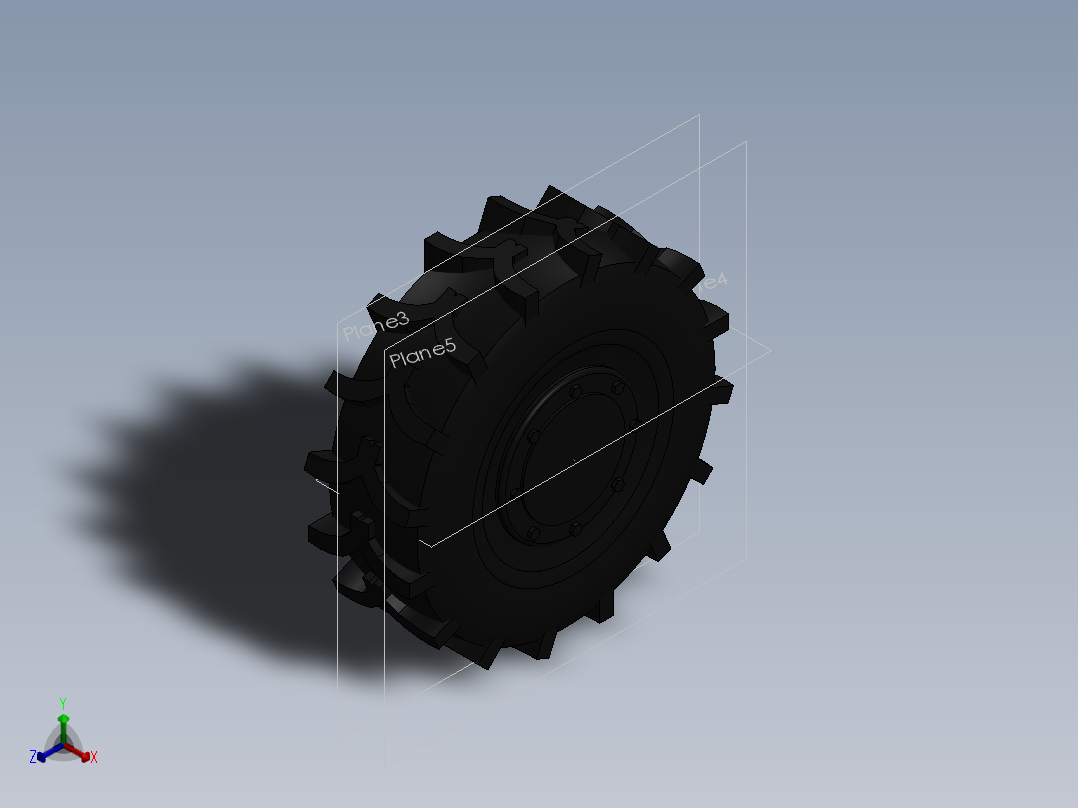 轮式卡车正等轴测图