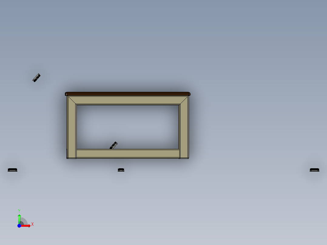 带扶手的躺椅前视图