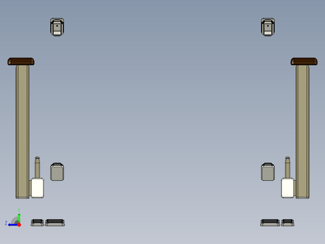 带扶手的躺椅右视图