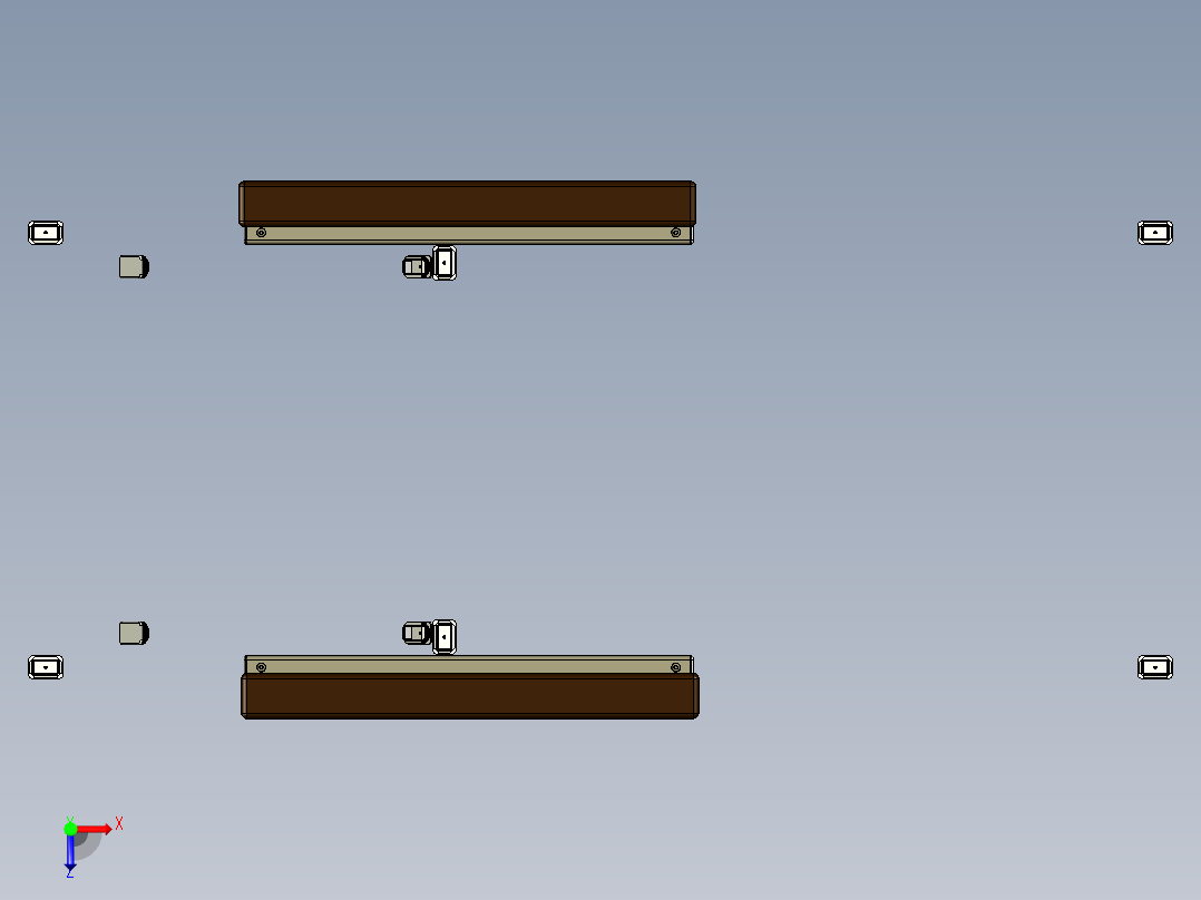 带扶手的躺椅俯视图