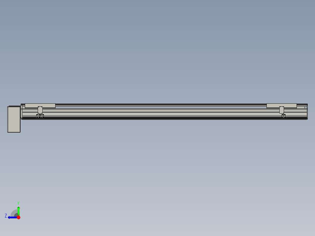直线模组LHB21-L40-S1800-RD设计图纸右视图
