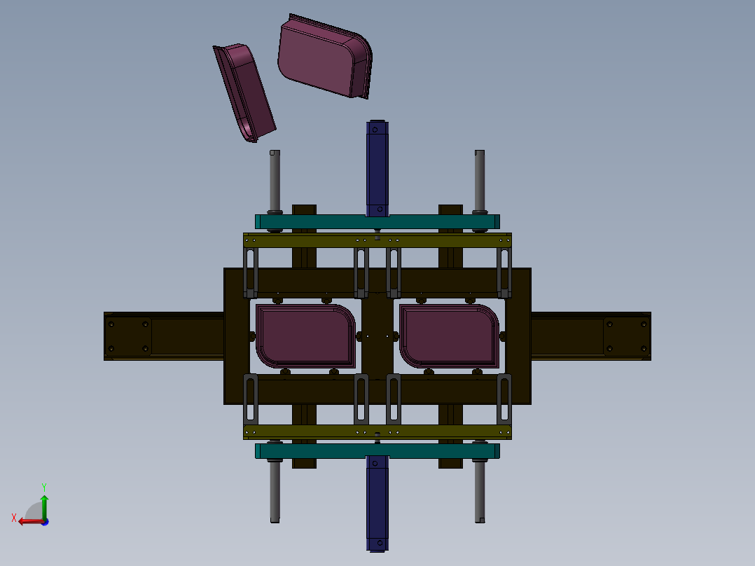 自动给料机容器后视图
