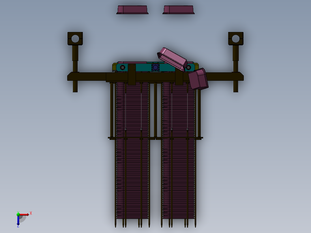 自动给料机容器俯视图