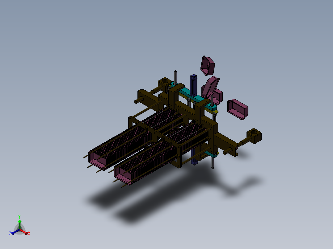 自动给料机容器正等轴测图