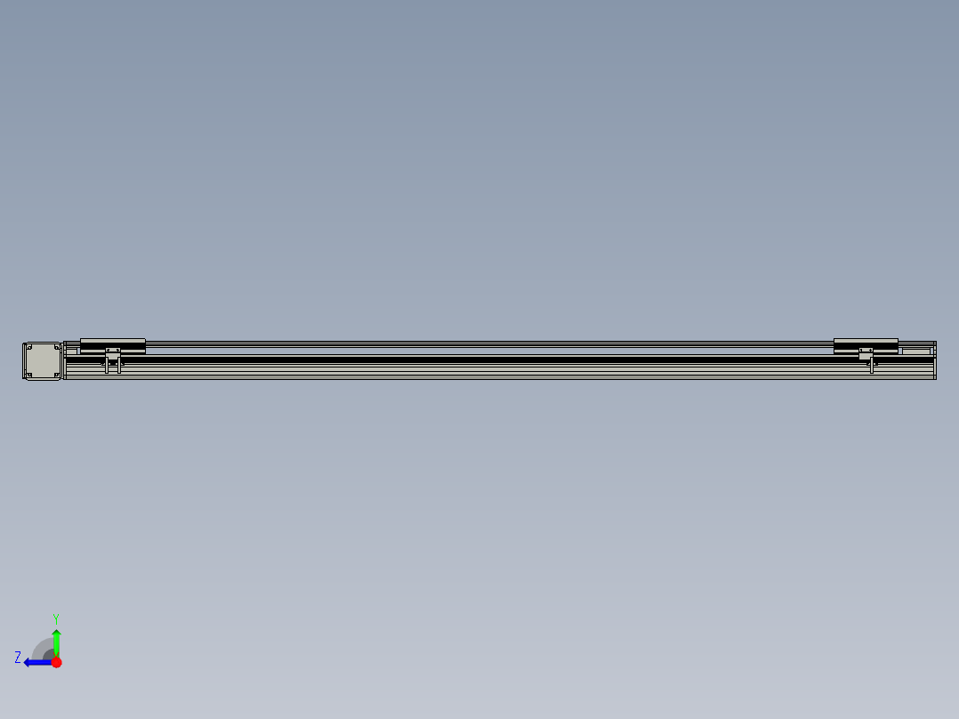 直线模组LHB17-L40-S1750-L(B)设计图纸右视图