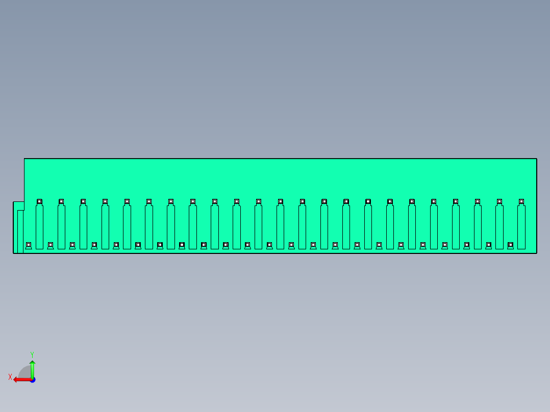 DEGSON 2EDG 系列 5.08mm 可插拔接线端子组-2EDGRTC-5.08-46P-14-00AH后视图
